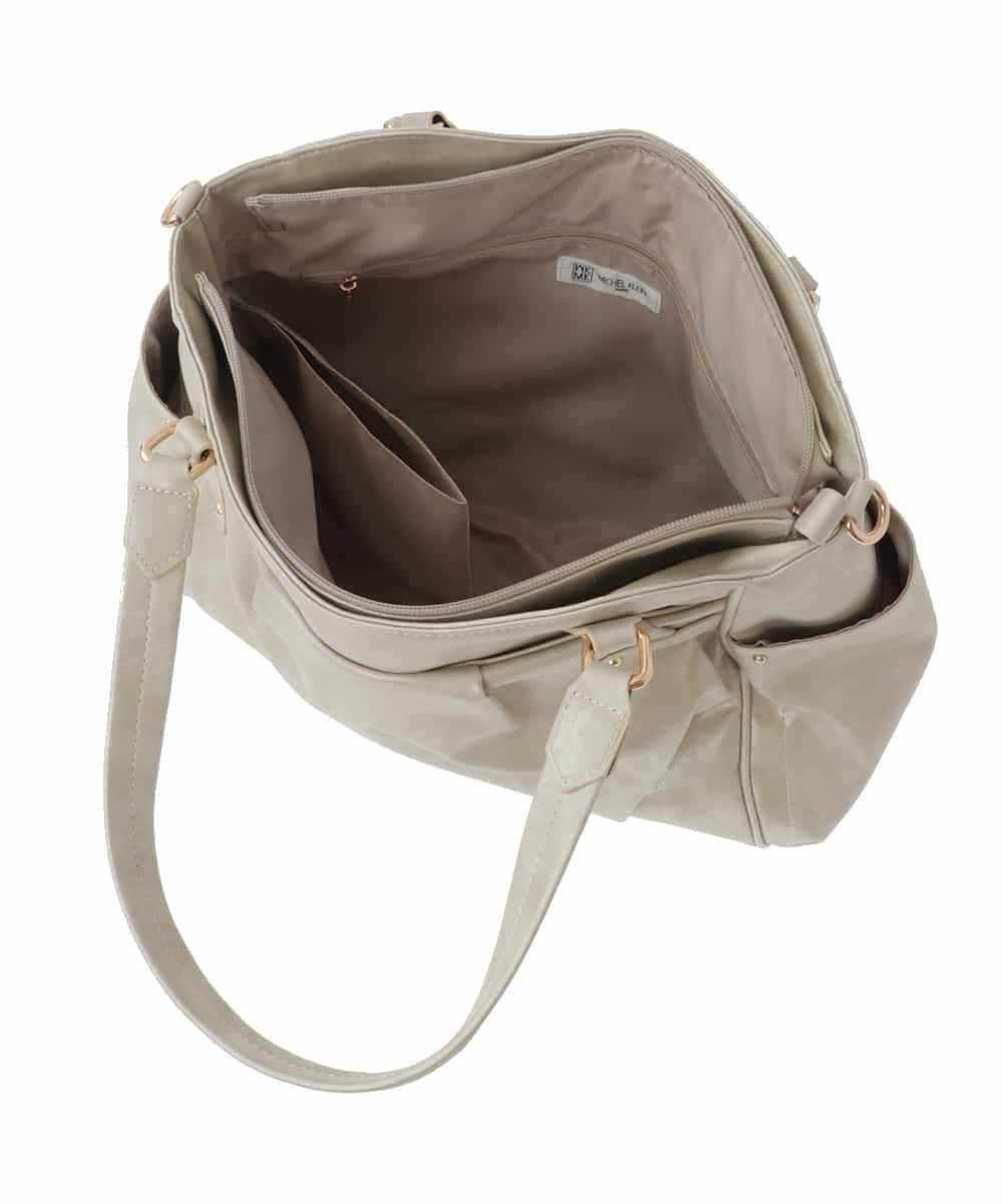 BKBGS01160 MK MICHEL KLEIN BAG(MK ミッシェルクラン バッグ) ［2WAY］タックデザイントートバッグ ベージュ