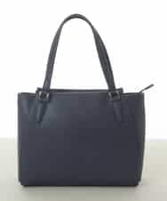 BKBGV02180 MK MICHEL KLEIN BAG(MK ミッシェルクラン バッグ) 【2WAY】フェイクレザーエレガントスクエアトートバッグ ネイビー