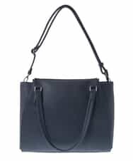 BKBGV02180 MK MICHEL KLEIN BAG(MK ミッシェルクラン バッグ) [2WAY]合成皮革エレガントスクエアトートバッグ ネイビー