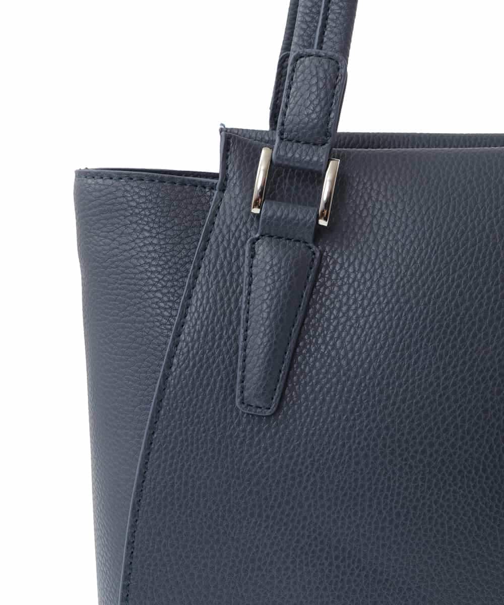BKBGV02180 MK MICHEL KLEIN BAG(MK ミッシェルクラン バッグ) [2WAY]合成皮革エレガントスクエアトートバッグ ネイビー
