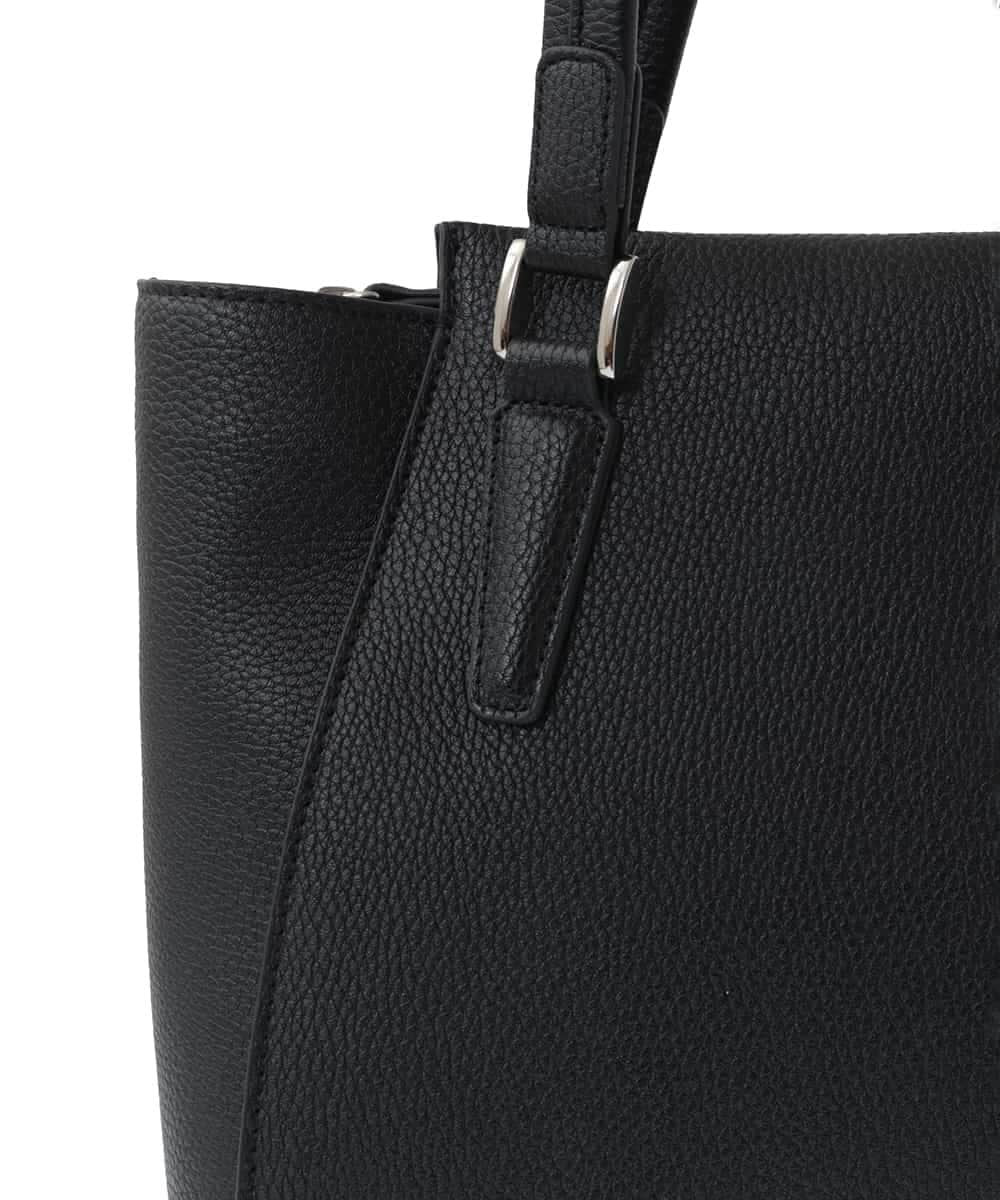 BKBGV02180 MK MICHEL KLEIN BAG(MK ミッシェルクラン バッグ) [2WAY]合成皮革エレガントスクエアトートバッグ ネイビー