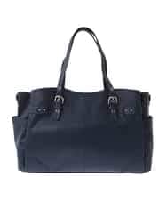 BKBGV23190 MK MICHEL KLEIN BAG(MK ミッシェルクラン バッグ) [大容量/2WAY]ステッチポイントワイドスクエアトート ネイビー