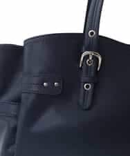 BKBGV23190 MK MICHEL KLEIN BAG(MK ミッシェルクラン バッグ) [大容量/2WAY]ステッチポイントワイドスクエアトート ネイビー