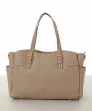 BKBGV23190 MK MICHEL KLEIN BAG(MK ミッシェルクラン バッグ) [大容量/2WAY]ステッチポイントワイドスクエアトート ベージュ