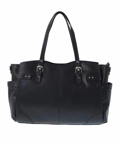 BKBGV23190 MK MICHEL KLEIN BAG [大容量/2WAY]ステッチポイントワイドスクエアトート