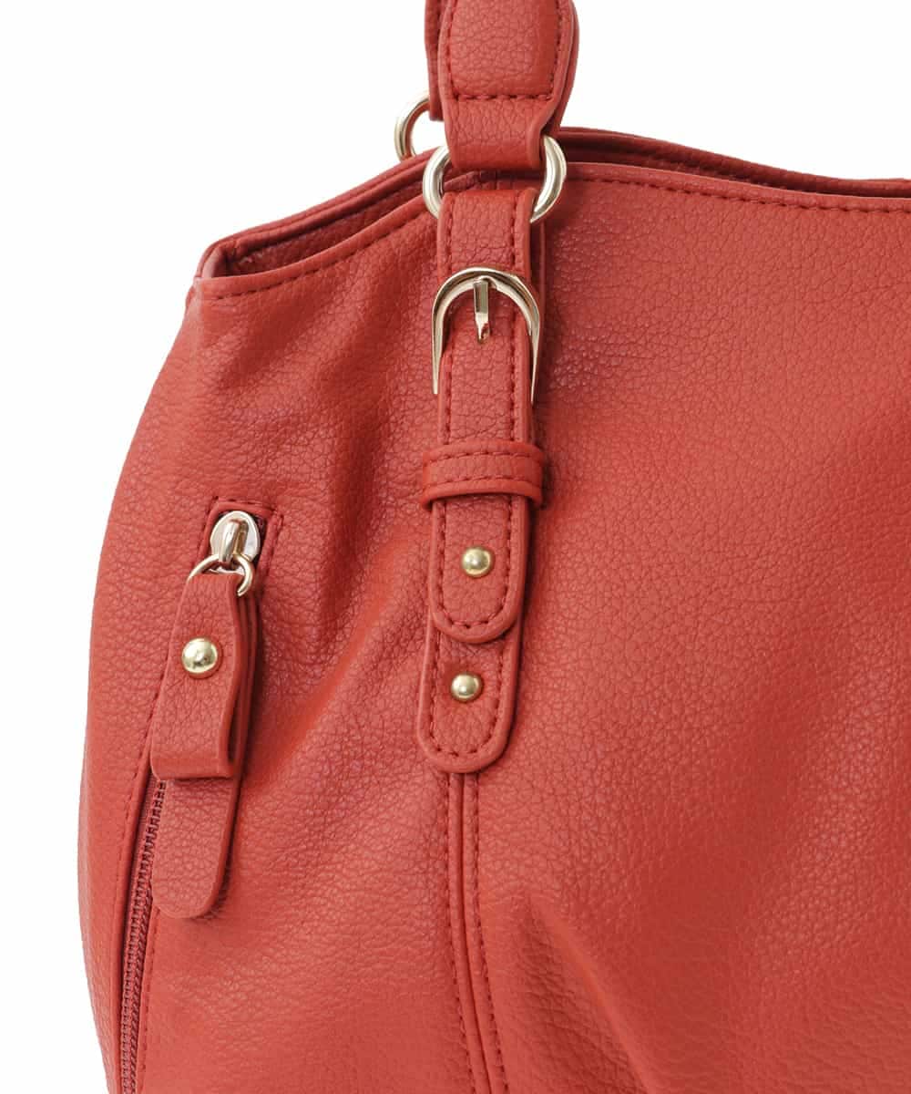 BKCAA04140 MK MICHEL KLEIN BAG(MK ミッシェルクラン バッグ) [2WAY]ベルトアクセントラウンドトートバッグ ピンク