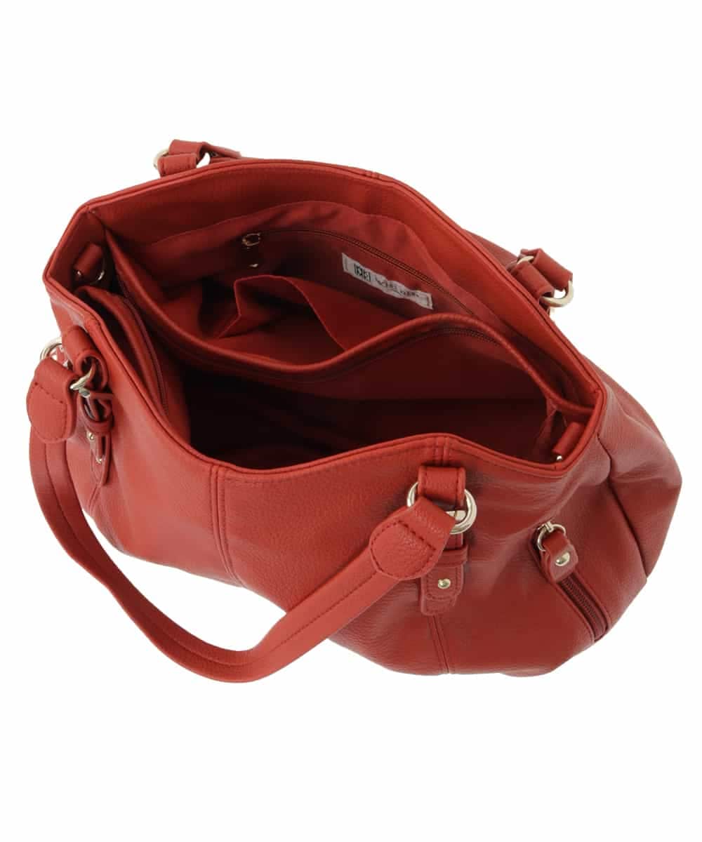 BKCAA04140 MK MICHEL KLEIN BAG(MK ミッシェルクラン バッグ) [2WAY]ベルトアクセントラウンドトートバッグ ピンク