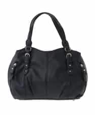 BKCAA04140 MK MICHEL KLEIN BAG(MK ミッシェルクラン バッグ) [2WAY]ベルトアクセントラウンドトートバッグ ブラック
