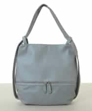 BKCAA26165 MK MICHEL KLEIN BAG(MK ミッシェルクラン バッグ) [2WAY/A4サイズ対応]パンチングデザイン変形トートバッグ ライトブルー