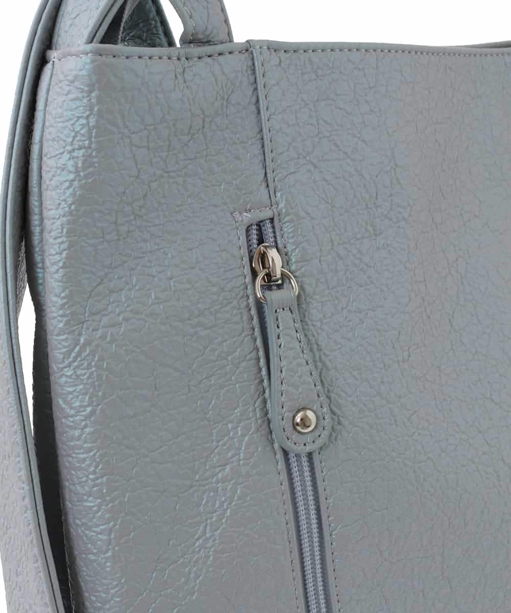 BKCAA26165 MK MICHEL KLEIN BAG(MK ミッシェルクラン バッグ) [2WAY/A4サイズ対応]パンチングデザイン変形トートバッグ ライトブルー