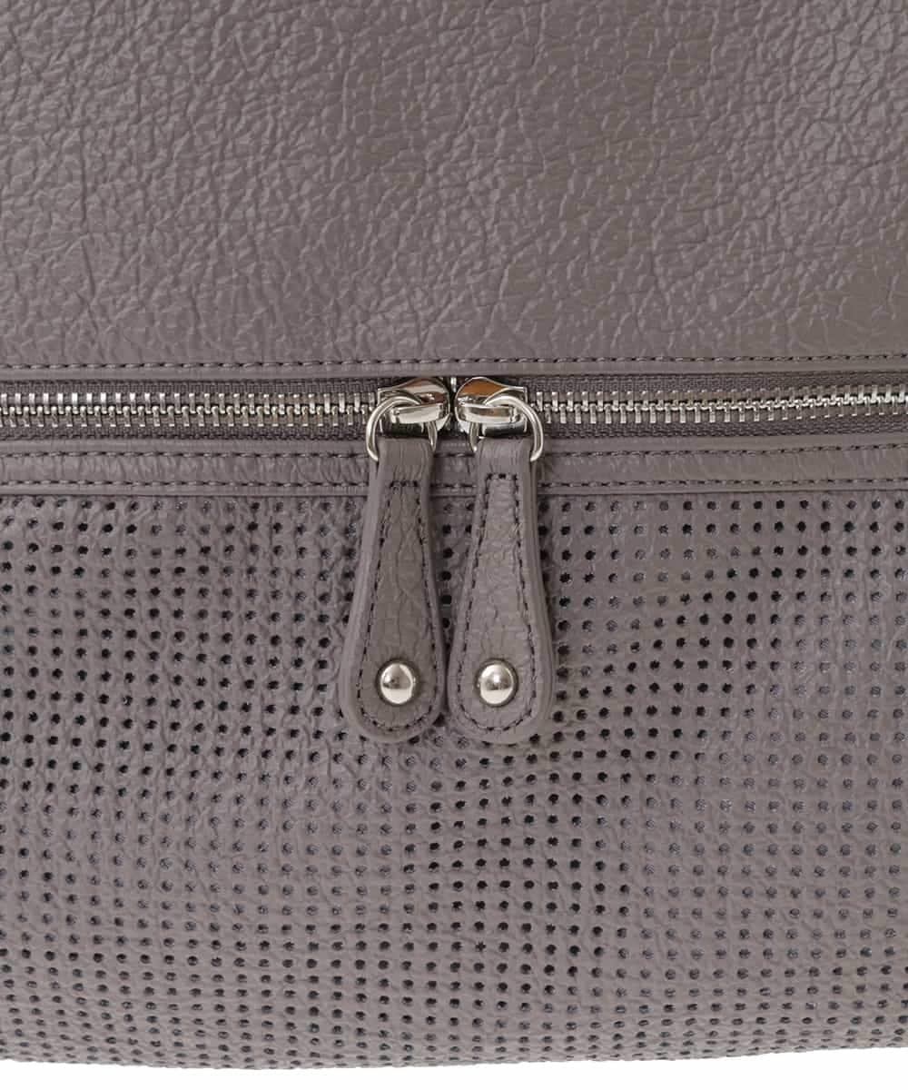 BKCAA26165 MK MICHEL KLEIN BAG(MK ミッシェルクラン バッグ) [2WAY/A4サイズ対応]パンチングデザイン変形トートバッグ ライトブルー