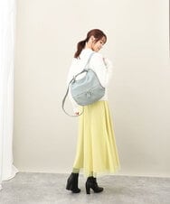 BKCAA28155 MK MICHEL KLEIN BAG(MK ミッシェルクラン バッグ) [2WAY/軽量]パンチングデザイン変形ミニトートバッグ ライトブルー