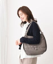 BKCAA28155 MK MICHEL KLEIN BAG(MK ミッシェルクラン バッグ) [2WAY/軽量]パンチングデザイン変形ミニトートバッグ グレー