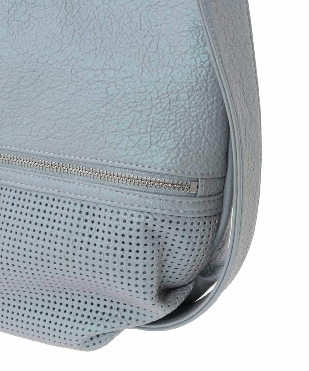 BKCAA28155 MK MICHEL KLEIN BAG(MK ミッシェルクラン バッグ) [2WAY/軽量]パンチングデザイン変形ミニトートバッグ ライトブルー