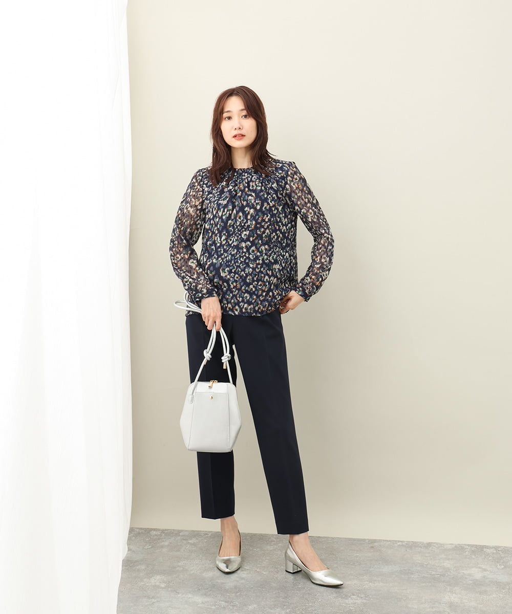 BKCAA83120 MK MICHEL KLEIN BAG(MK ミッシェルクラン バッグ) [軽量]型押しコクーンシルエットショルダーバッグ ブラック
