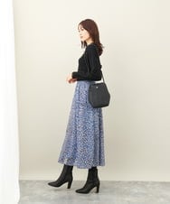 BKCAA83120 MK MICHEL KLEIN BAG(MK ミッシェルクラン バッグ) [軽量]型押しコクーンシルエットショルダーバッグ ブラック