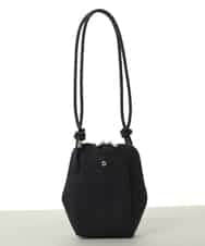 BKCAA83120 MK MICHEL KLEIN BAG(MK ミッシェルクラン バッグ) [軽量]型押しコクーンシルエットショルダーバッグ ブラック