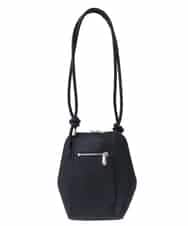 BKCAA83120 MK MICHEL KLEIN BAG(MK ミッシェルクラン バッグ) [軽量]型押しコクーンシルエットショルダーバッグ ブラック