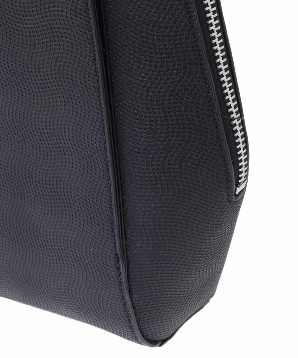BKCAA83120 MK MICHEL KLEIN BAG(MK ミッシェルクラン バッグ) [軽量]型押しコクーンシルエットショルダーバッグ ブラック