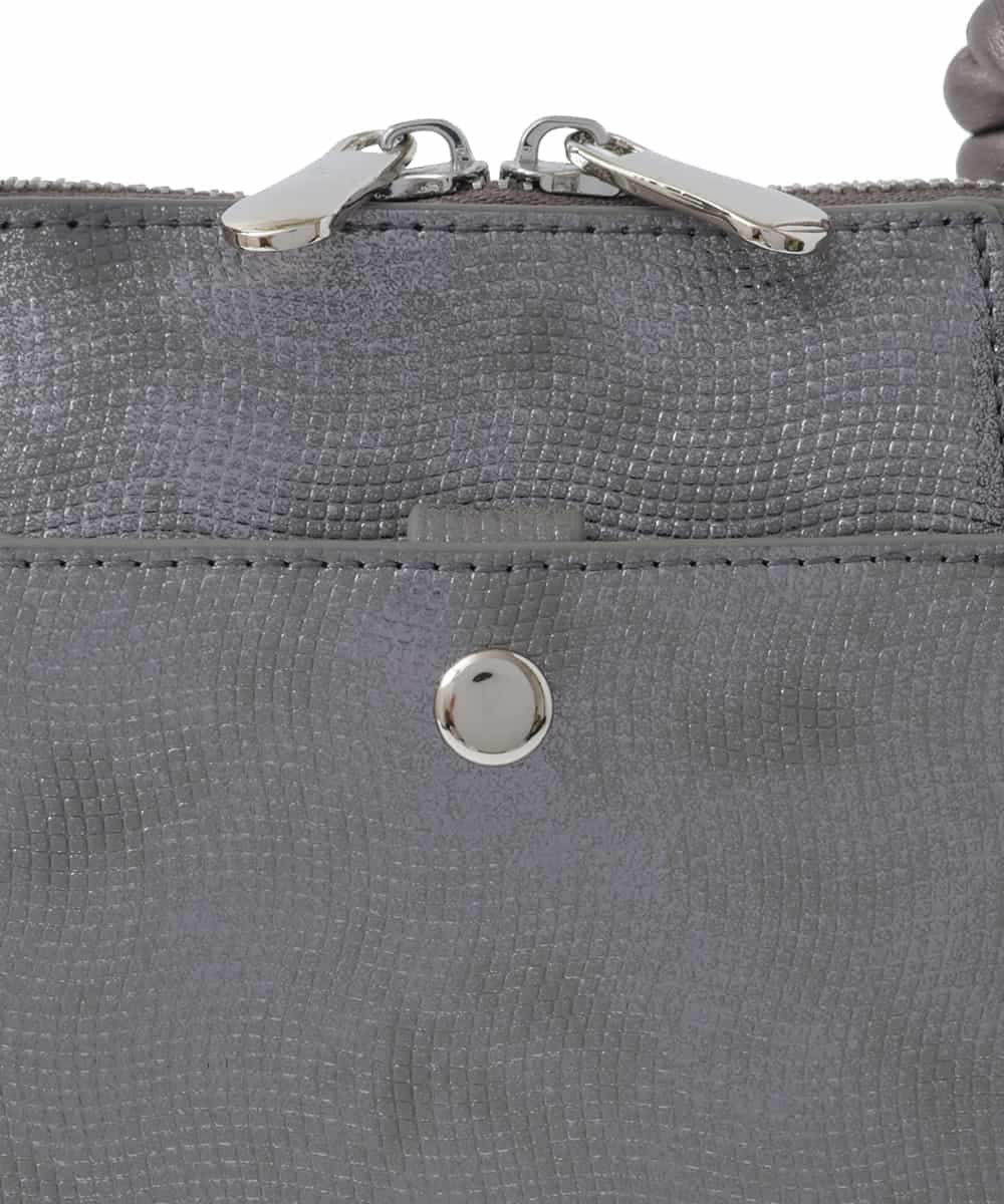 BKCAA83120 MK MICHEL KLEIN BAG(MK ミッシェルクラン バッグ) [軽量]型押しコクーンシルエットショルダーバッグ ブラック