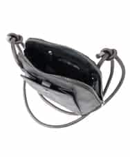 BKCAA83120 MK MICHEL KLEIN BAG(MK ミッシェルクラン バッグ) [軽量]型押しコクーンシルエットショルダーバッグ ブラック