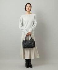 BKCAD04140 MK MICHEL KLEIN BAG(MK ミッシェルクラン バッグ) [2WAY]シャイニーカラーベルトデザインラウンドトートバッグ ベージュ