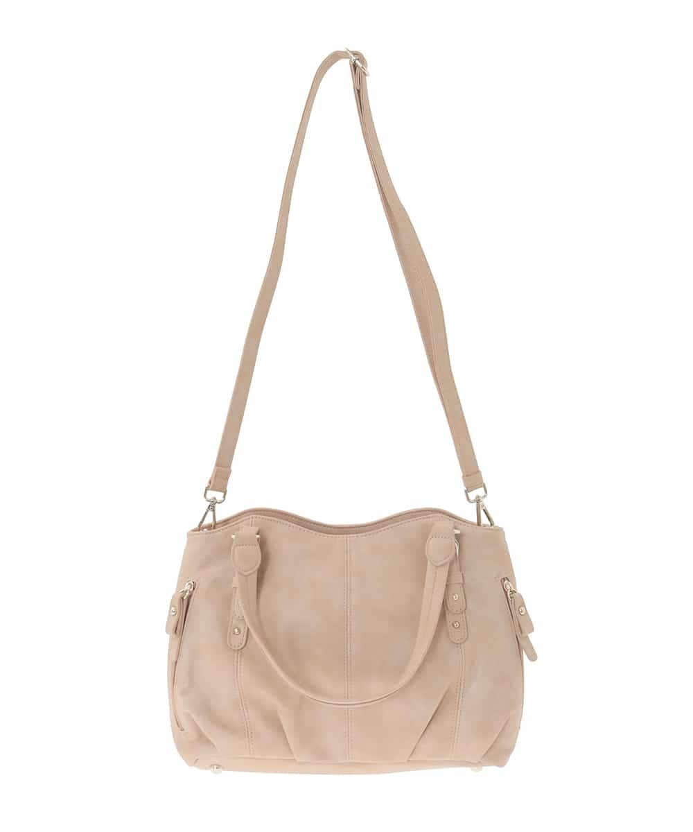 BKCAD04140 MK MICHEL KLEIN BAG(MK ミッシェルクラン バッグ) [2WAY]シャイニーカラータックデザイントートバッグ ベージュ