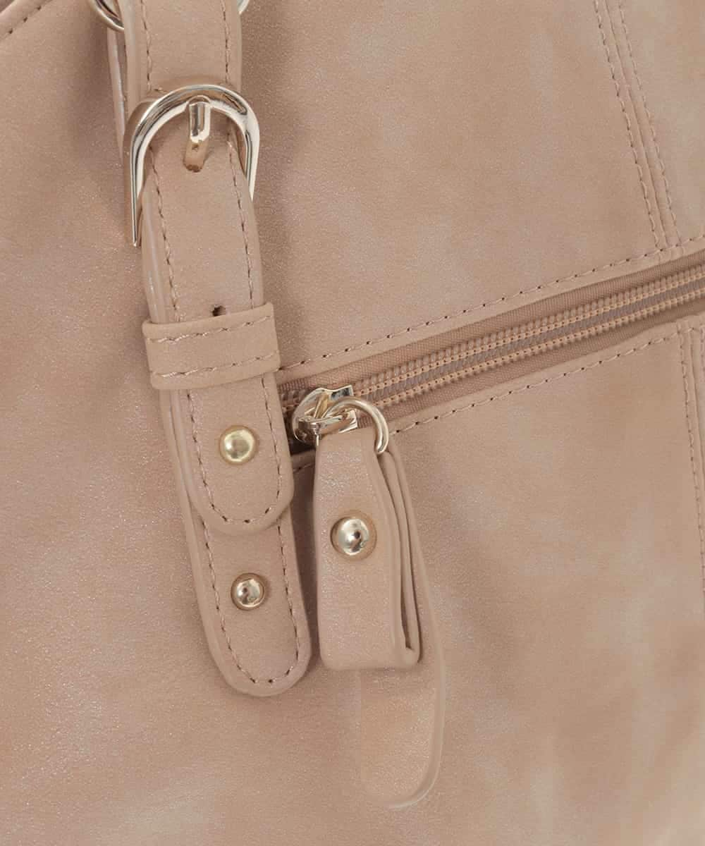 BKCAD04140 MK MICHEL KLEIN BAG(MK ミッシェルクラン バッグ) [2WAY]シャイニーカラータックデザイントートバッグ ベージュ