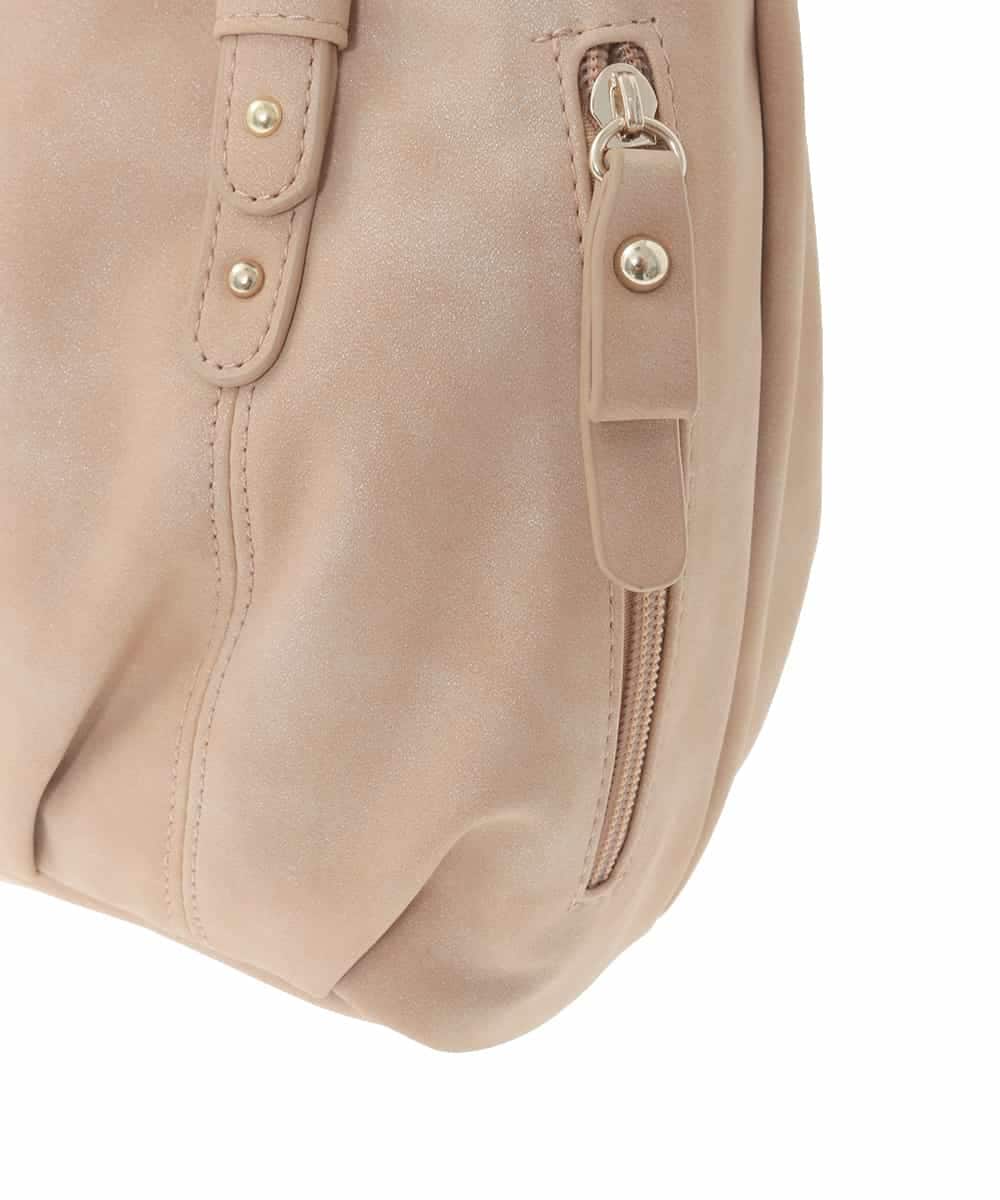 BKCAD04140 MK MICHEL KLEIN BAG(MK ミッシェルクラン バッグ) [2WAY]シャイニーカラータックデザイントートバッグ ベージュ