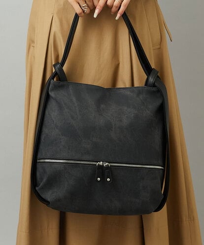 BKCAD05165 MK MICHEL KLEIN BAG [2WAY/A4収納可]デニム風デザイン変形トートバッグ