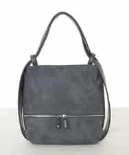 BKCAD05165 MK MICHEL KLEIN BAG(MK ミッシェルクラン バッグ) [2WAY/A4収納可]デニム風デザイン変形トートバッグ ブラック