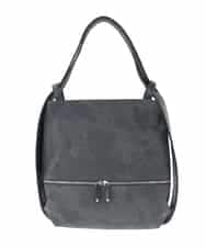BKCAD05165 MK MICHEL KLEIN BAG(MK ミッシェルクラン バッグ) [2WAY/A4収納可]デニム風デザイン変形トートバッグ ブラック