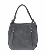 BKCAD05165 MK MICHEL KLEIN BAG(MK ミッシェルクラン バッグ) [2WAY/A4収納可]デニム風デザイン変形トートバッグ ブラック