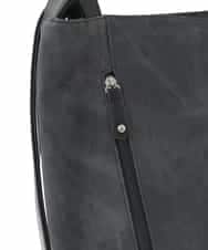 BKCAD05165 MK MICHEL KLEIN BAG(MK ミッシェルクラン バッグ) [2WAY/A4収納可]デニム風デザイン変形トートバッグ ブラック