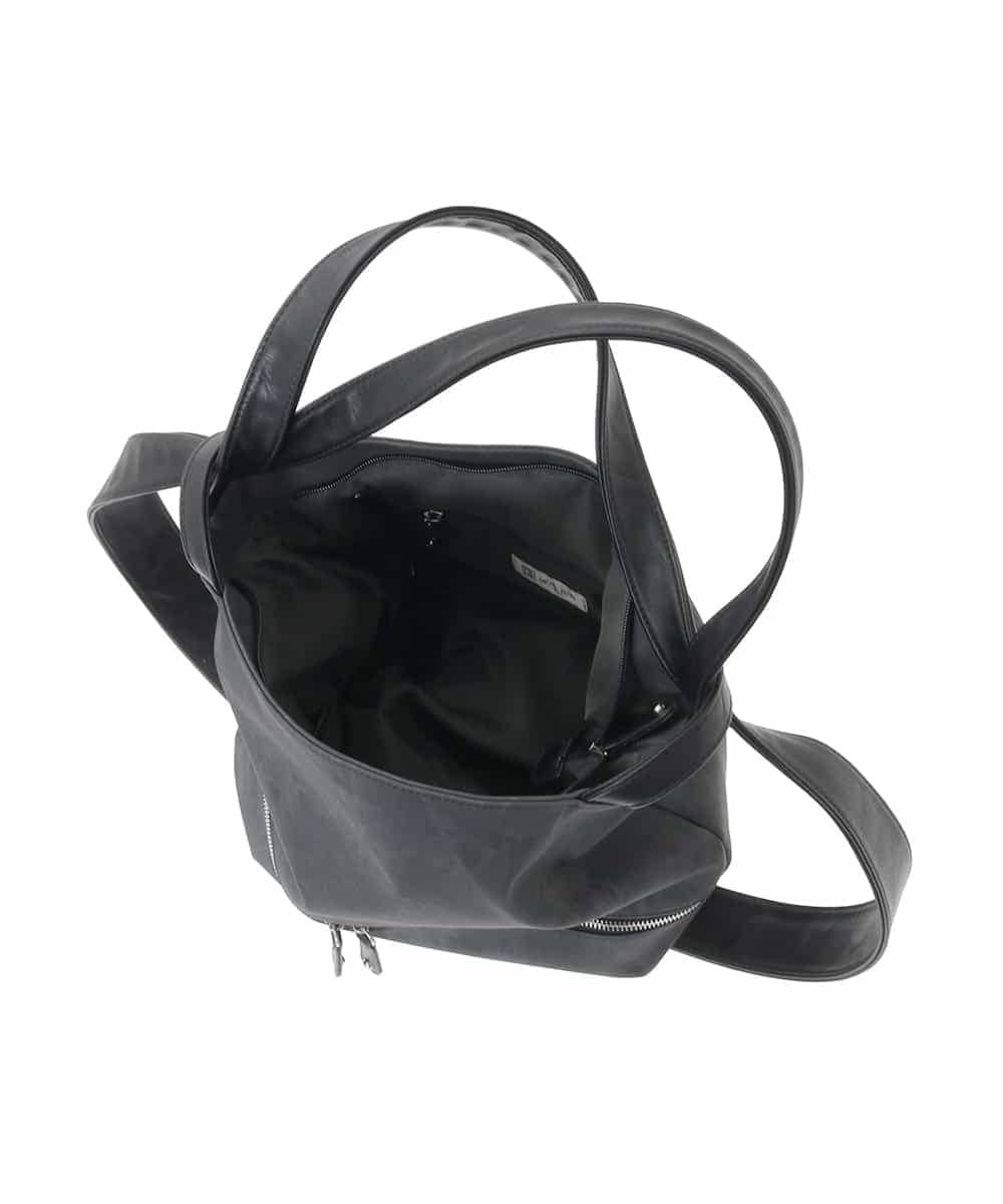 BKCAD05165 MK MICHEL KLEIN BAG(MK ミッシェルクラン バッグ) [2WAY/A4収納可]デニム風デザイン変形トートバッグ ブラック