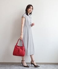 BKCAD07160 MK MICHEL KLEIN BAG(MK ミッシェルクラン バッグ) [2WAY]合成皮革タックデザインバッグ グレー