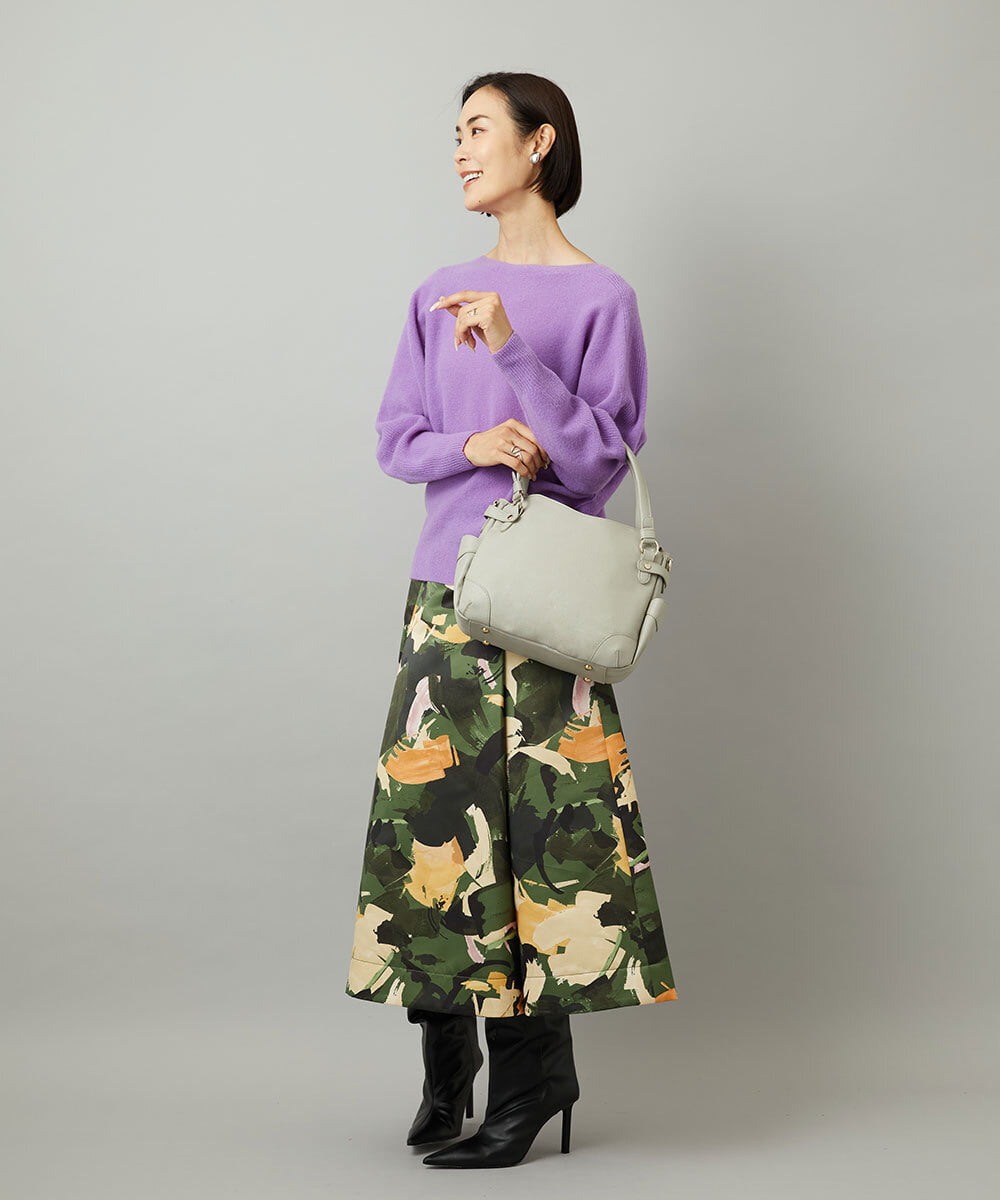 BKCAD08150 MK MICHEL KLEIN BAG(MK ミッシェルクラン バッグ) [2WAY]サイドポケットデザイントートバッグ グレー