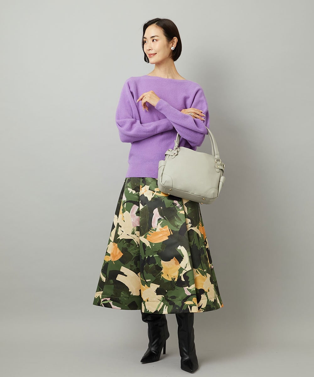 BKCAD08150 MK MICHEL KLEIN BAG(MK ミッシェルクラン バッグ) [2WAY]サイドポケットデザイントートバッグ グレー