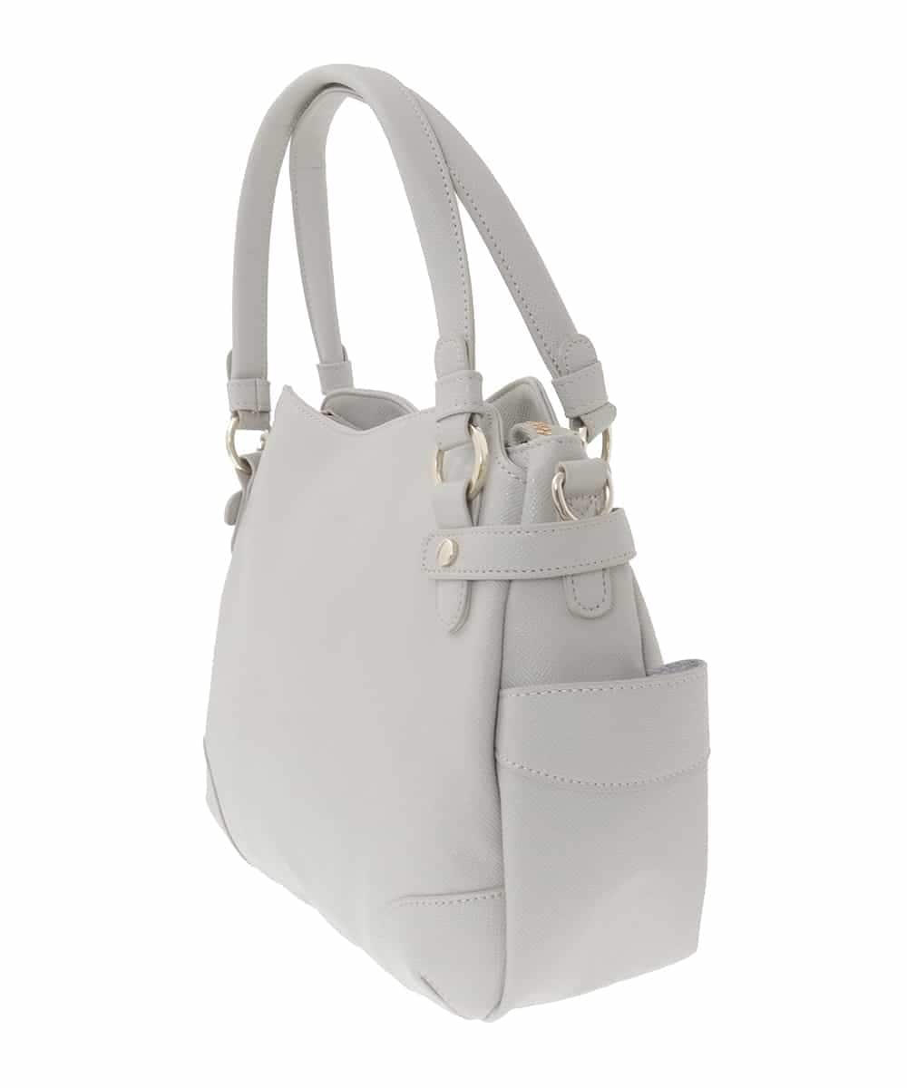 BKCAD08150 MK MICHEL KLEIN BAG(MK ミッシェルクラン バッグ) [2WAY]サイドポケットデザイントートバッグ グレー