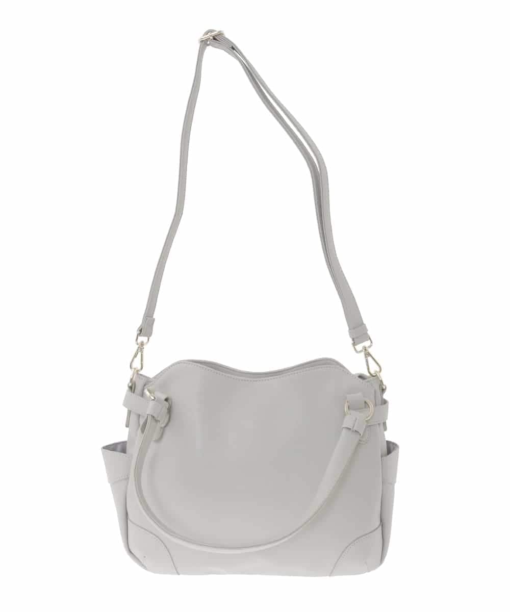 BKCAD08150 MK MICHEL KLEIN BAG(MK ミッシェルクラン バッグ) [2WAY]サイドポケットデザイントートバッグ グレー