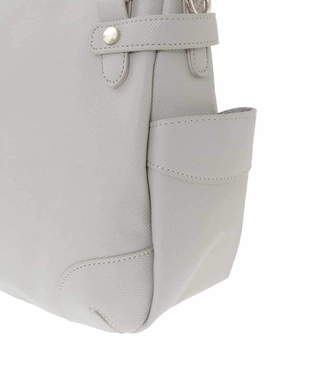BKCAD08150 MK MICHEL KLEIN BAG(MK ミッシェルクラン バッグ) [2WAY]サイドポケットデザイントートバッグ グレー