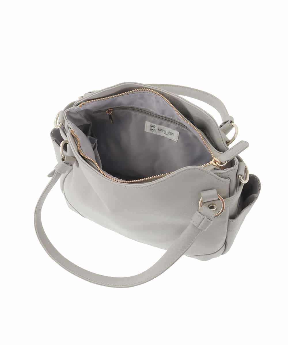 BKCAD08150 MK MICHEL KLEIN BAG(MK ミッシェルクラン バッグ) [2WAY]サイドポケットデザイントートバッグ グレー