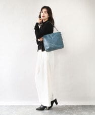 BKCAD09150 MK MICHEL KLEIN BAG(MK ミッシェルクラン バッグ) [2WAY]メタルタグアクセントショルダーバッグ ブルー