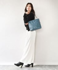 BKCAD09150 MK MICHEL KLEIN BAG(MK ミッシェルクラン バッグ) [2WAY]メタルタグアクセントショルダーバッグ ブルー