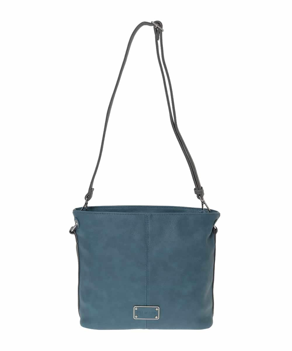 BKCAD09150 MK MICHEL KLEIN BAG(MK ミッシェルクラン バッグ) [2WAY]メタルタグアクセントショルダーバッグ ブルー