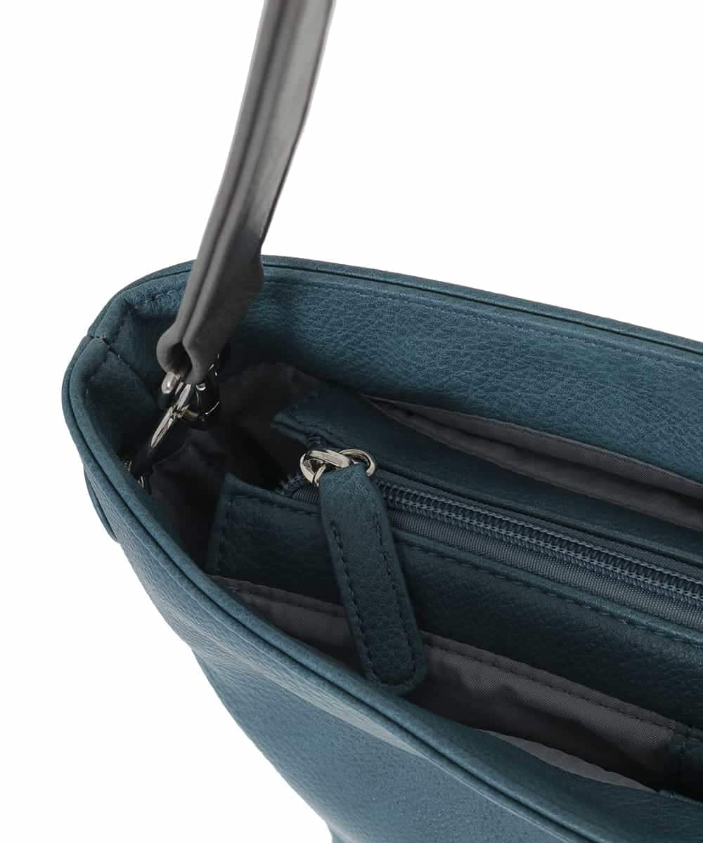 BKCAD09150 MK MICHEL KLEIN BAG(MK ミッシェルクラン バッグ) [2WAY]メタルタグアクセントショルダーバッグ ブルー