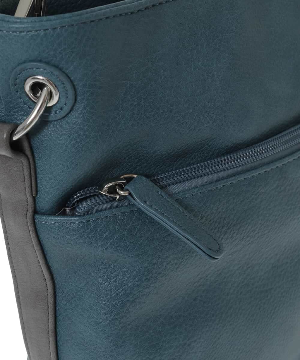BKCAD09150 MK MICHEL KLEIN BAG(MK ミッシェルクラン バッグ) [2WAY]メタルタグアクセントショルダーバッグ ブルー