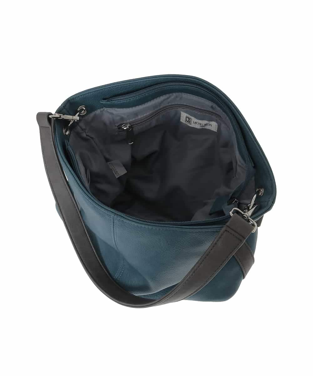 BKCAD09150 MK MICHEL KLEIN BAG(MK ミッシェルクラン バッグ) [2WAY]メタルタグアクセントショルダーバッグ ブルー