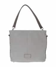 BKCAD09150 MK MICHEL KLEIN BAG(MK ミッシェルクラン バッグ) [2WAY]メタルタグアクセントショルダーバッグ ライトグレー