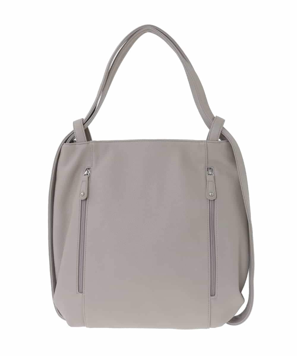 BKCAD26165 MK MICHEL KLEIN BAG(MK ミッシェルクラン バッグ) [2WAY]パンチングデザイン変形トートバッグ ライトグレー